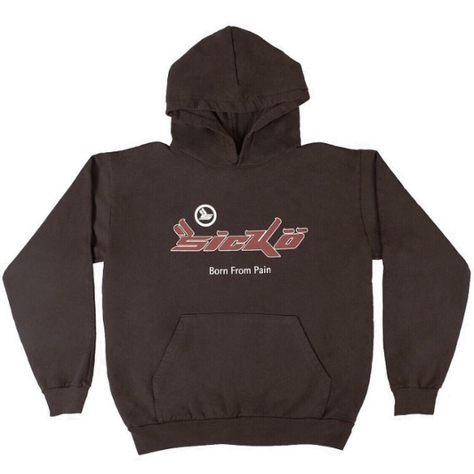 Sicko Pain Hoodie Brown